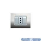 ELETTROCANALI - ETNECL3084AC PLACCA NEWPRESTIGE 4 MOD.ALLUMINIO CH.