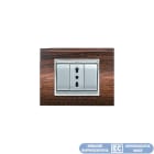 ELETTROCANALI - ETNECL3084LS PLACCA NEWPRESTIGE 4 MOD.LEGNO SCURO