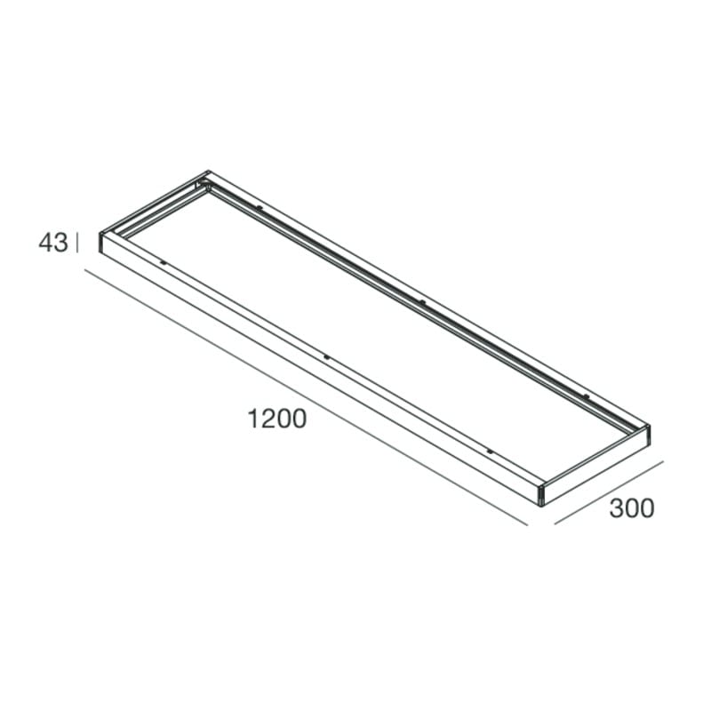 NOVALUX SRL - NOX102087.01 BOX PER INST. PLAFONE THE PANEL 1200X300