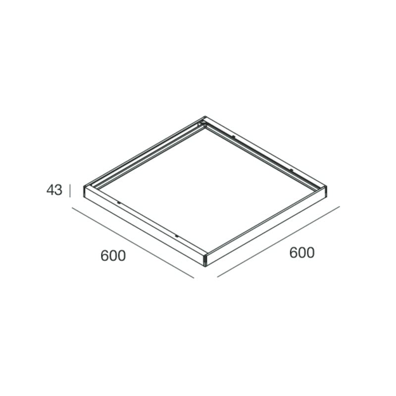 NOVALUX SRL - NOX102086.01 BOX PER INST. PLAFONE THE PANEL 600X600
