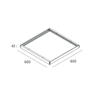 NOVALUX SRL - NOX102086.01 BOX PER INST. PLAFONE THE PANEL 600X600