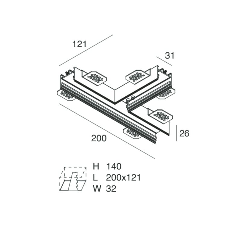 NOVALUX SRL - NOX103332.01 P-30: ANGOLO T INCASSO BIANCO