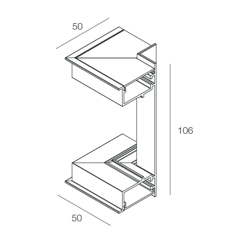 NOVALUX SRL - NOX111426.02 RECTA: STRIP ANG.I 50X50 NE