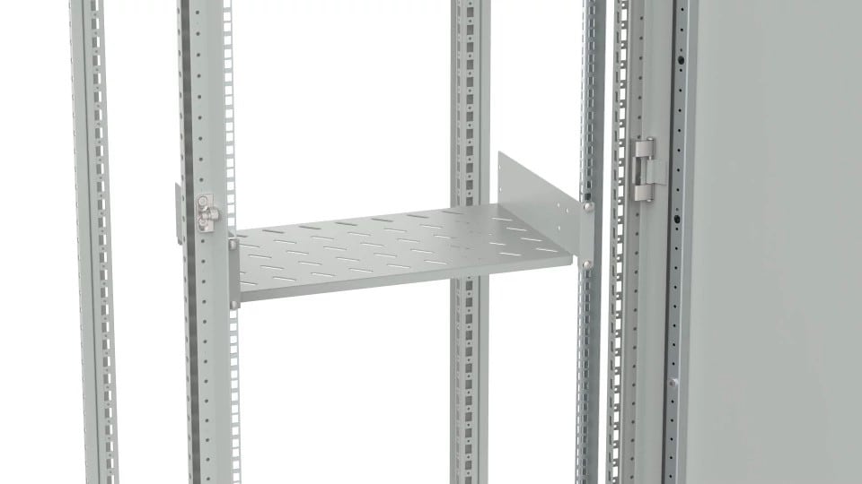 NVENT HOFFMAN - HOFMTR1279 Ripiano a rack con fissaggio frontale, MTR, 2U, 19"(483x280 mm), Acciaio
