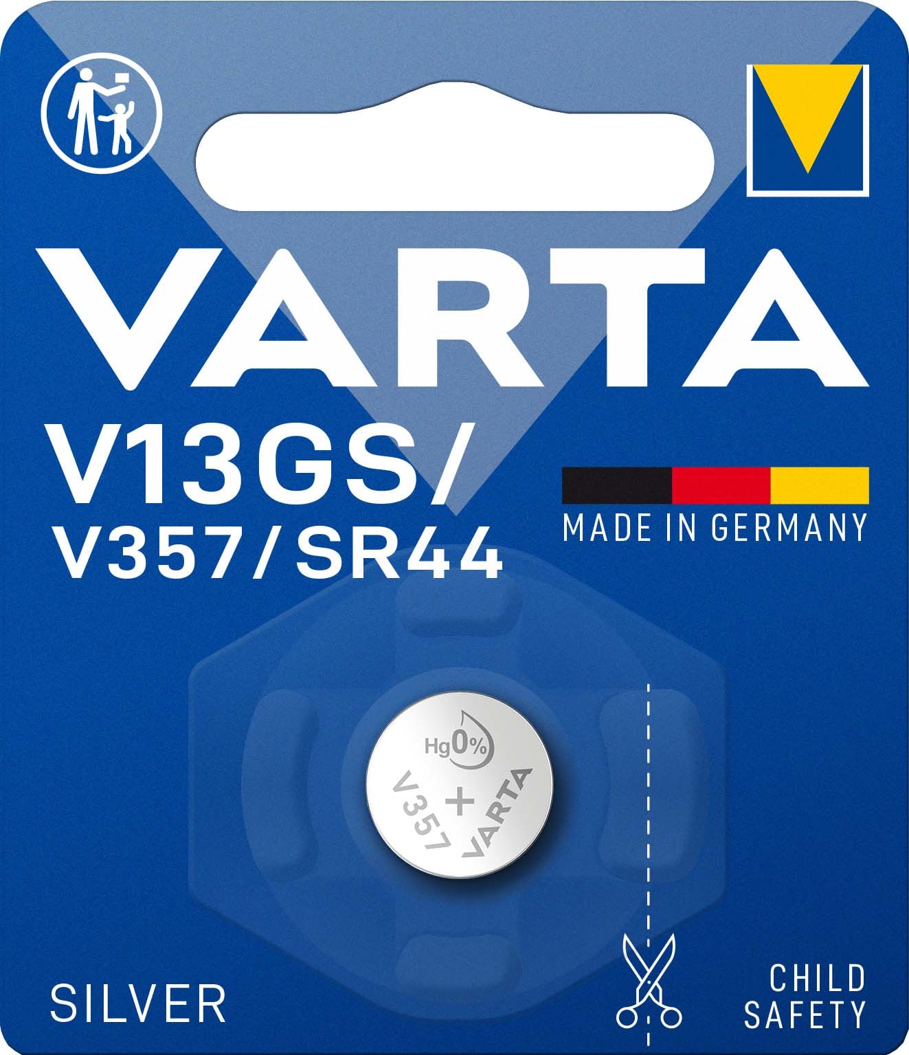 VARTA CONSUMER BATT - VAT04176101401 V 13 GS / 357 (SILVER - OSSIDO DI ARGENT