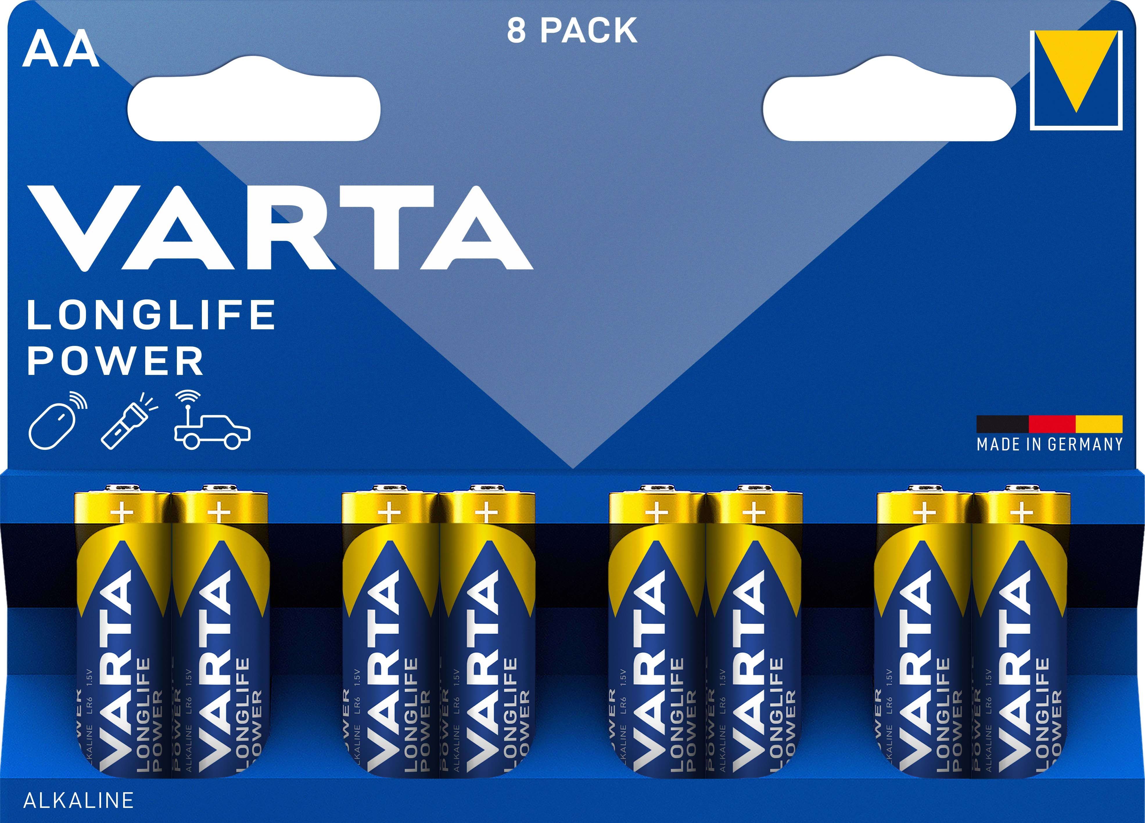 VARTA CONSUMER BATT - VAT04906121418 AA (STILO) LONGLIFE POWER X8 (MEGAPACK)