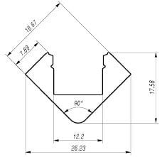 SICOM - SOL5008650-N BASIC CORNER45 3 TESTATE CHIUSURA-N