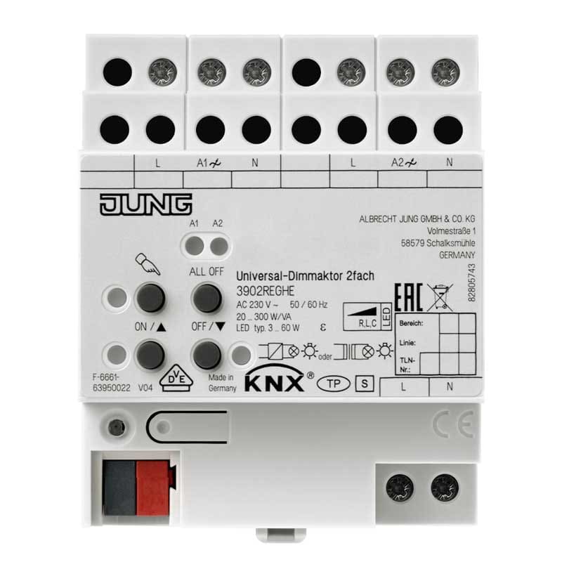 EURO UNITECH ELEKT - UEK3902REGHE ATTUATORE DIMMER UNIVERSALE KNX,