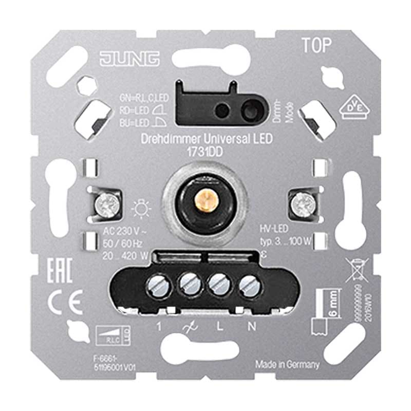 EURO UNITECH ELEKT - UEK1731DD DIMMER ROTATIVO UNIVERSALE PER LED