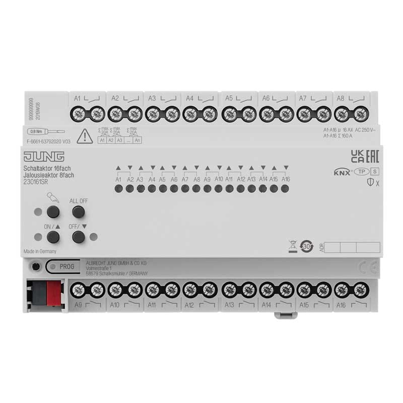 EURO UNITECH ELEKT - UEK230161SR ATTUATORE KNX MISTO DI COMM. A 16 CAN.
