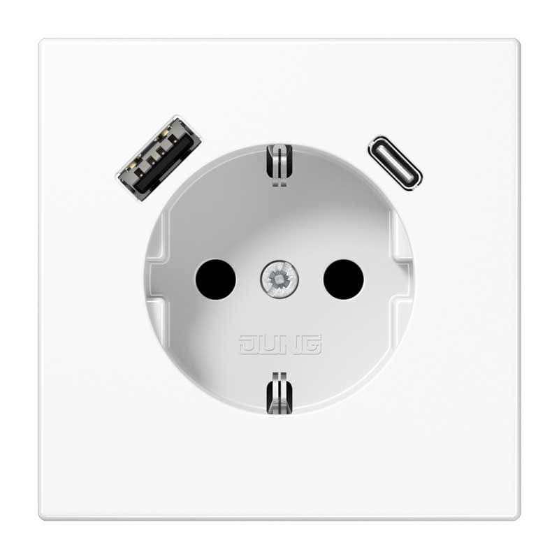 EURO UNITECH ELEKT - UEKLS1520-15CAWW PRESA SCHUKOR, 2 CONN.CARICAB. USB AC