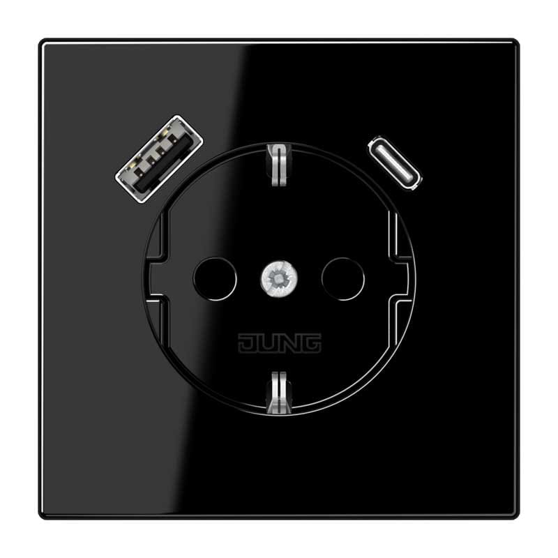 EURO UNITECH ELEKT - UEKLS1520-15CASW PRESA SCHUKOR, 2 CONN.CARICAB. USB AC