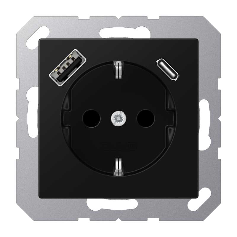 EURO UNITECH ELEKT - UEKA1520-15CASWM PRESA SCHUKOR, 2 CONN.CARICAB. USB AC