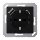 EURO UNITECH ELEKT - UEKA1520-15CASWM PRESA SCHUKOR, 2 CONN.CARICAB. USB AC
