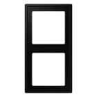 EURO UNITECH ELEKT - UEKLS982SWM PLACCA 2 MODULI, NERO GRAFITE OPACO