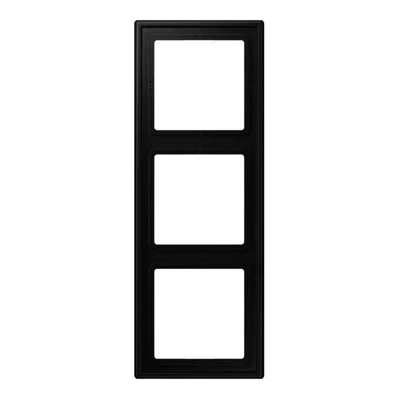 EURO UNITECH ELEKT - UEKLS983SWM PLACCA 3 MODULI, NERO GRAFITE OPACO