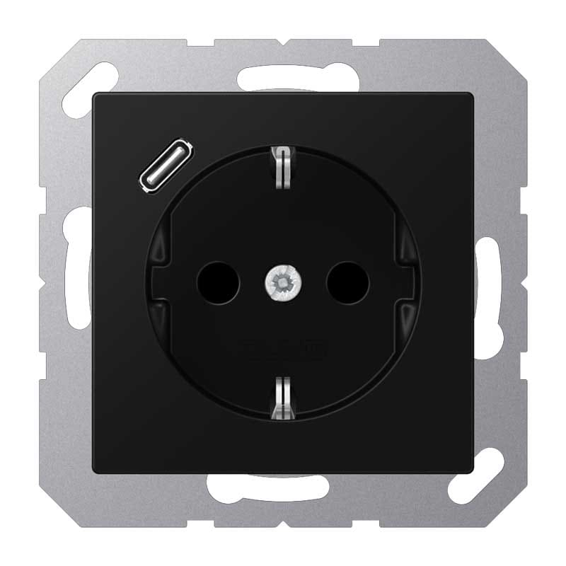 EURO UNITECH ELEKT - UEKA1520-18CSWM PRESA SCHUKOR, 1 CONN.CARICAB. USB C