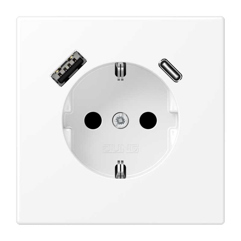 EURO UNITECH ELEKT - UEKLS1520-15CAWWM PRESA SCHUKOR, 2 CONN.CARICAB. USB AC