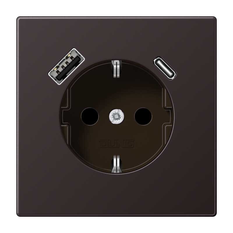 EURO UNITECH ELEKT - UEKAL1520-15CAD PRESA SCHUKOR, 2 CONN.CARICAB. USB AC