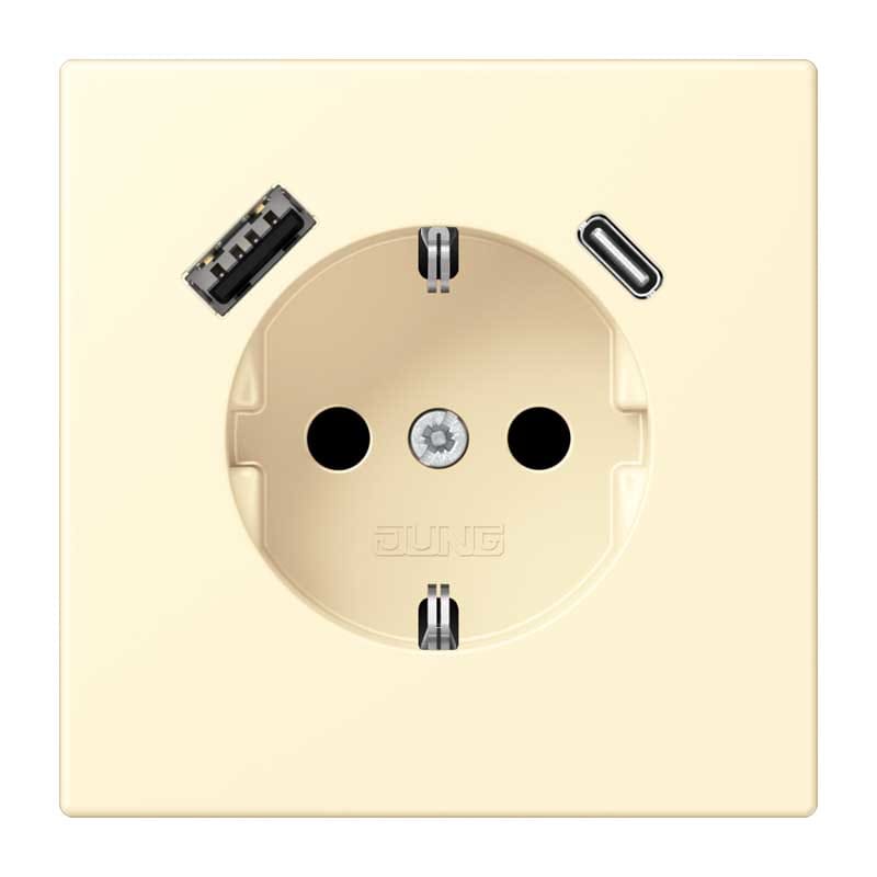 EURO UNITECH ELEKT - UEKLC1520-15CA201 PRESA SCHUKOR, 2 CONN.CARICAB. USB AC