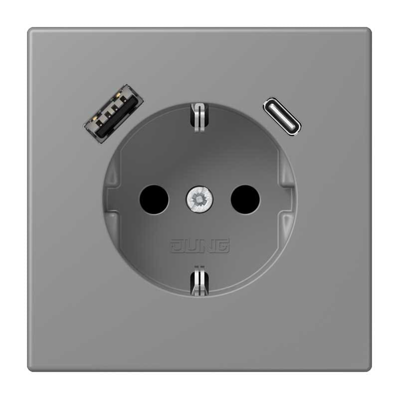 EURO UNITECH ELEKT - UEKLC1520-15CA203 PRESA SCHUKOR, 2 CONN.CARICAB. USB AC