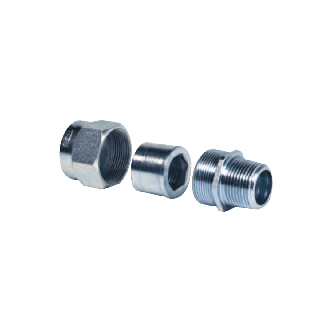 COSMEC - CSM6005.114M RACCORDO 3PZ ACCIAIO ZINC. M.F.1 1/4 ISO