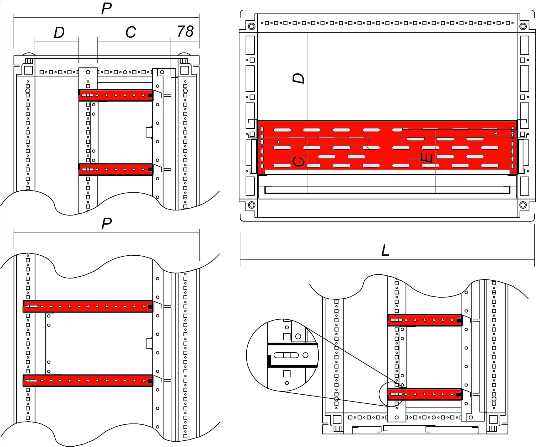 DKC-RAMBLOCK - RMBRZDOE8445 DIVISORIO ORIZZONTALE 800X445