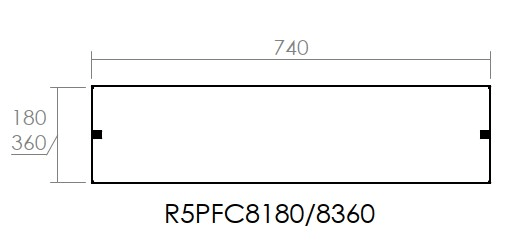 DKC-RAMBLOCK - RMBR5PFC8180 PORTA DISTRIBUZIONE 800X180 CIECA