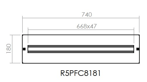 DKC-RAMBLOCK - RMBR5PFC8181 PORTA DISTRIBUZIONE 800X180 DIN 36 MODUL