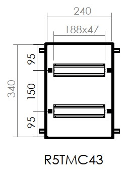 DKC-RAMBLOCK - RMBR5TMC43 TELAIO 10 MODULI X 2