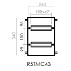DKC-RAMBLOCK - RMBR5TMC43 TELAIO 10 MODULI X 2
