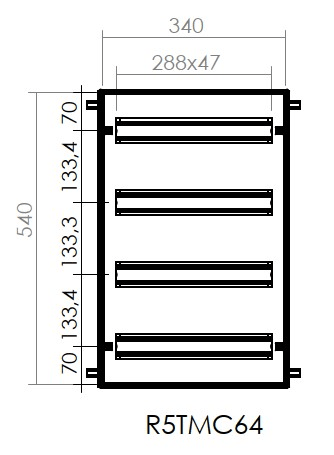 DKC-RAMBLOCK - RMBR5TMC64 TELAIO 16 MODULI X 4