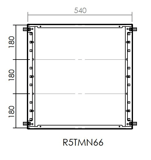 DKC-RAMBLOCK - RMBR5TMN66 TELAIO MODULARE 600X600