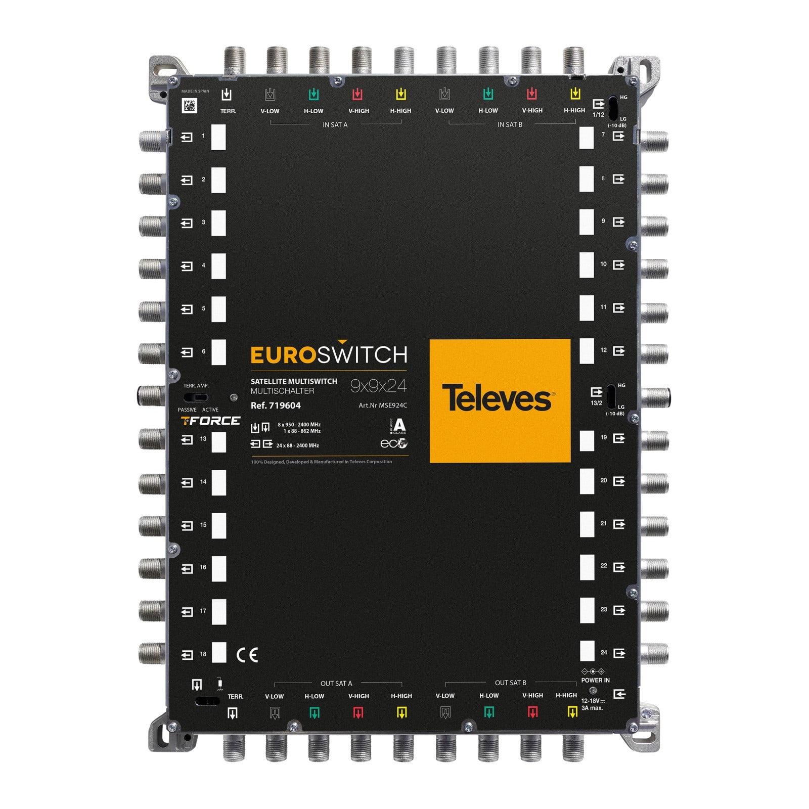 TELEVES ITALIA SRL - TVV719604 EUROSWITCH 9X9X24 F TERMINALE/CASCATA
