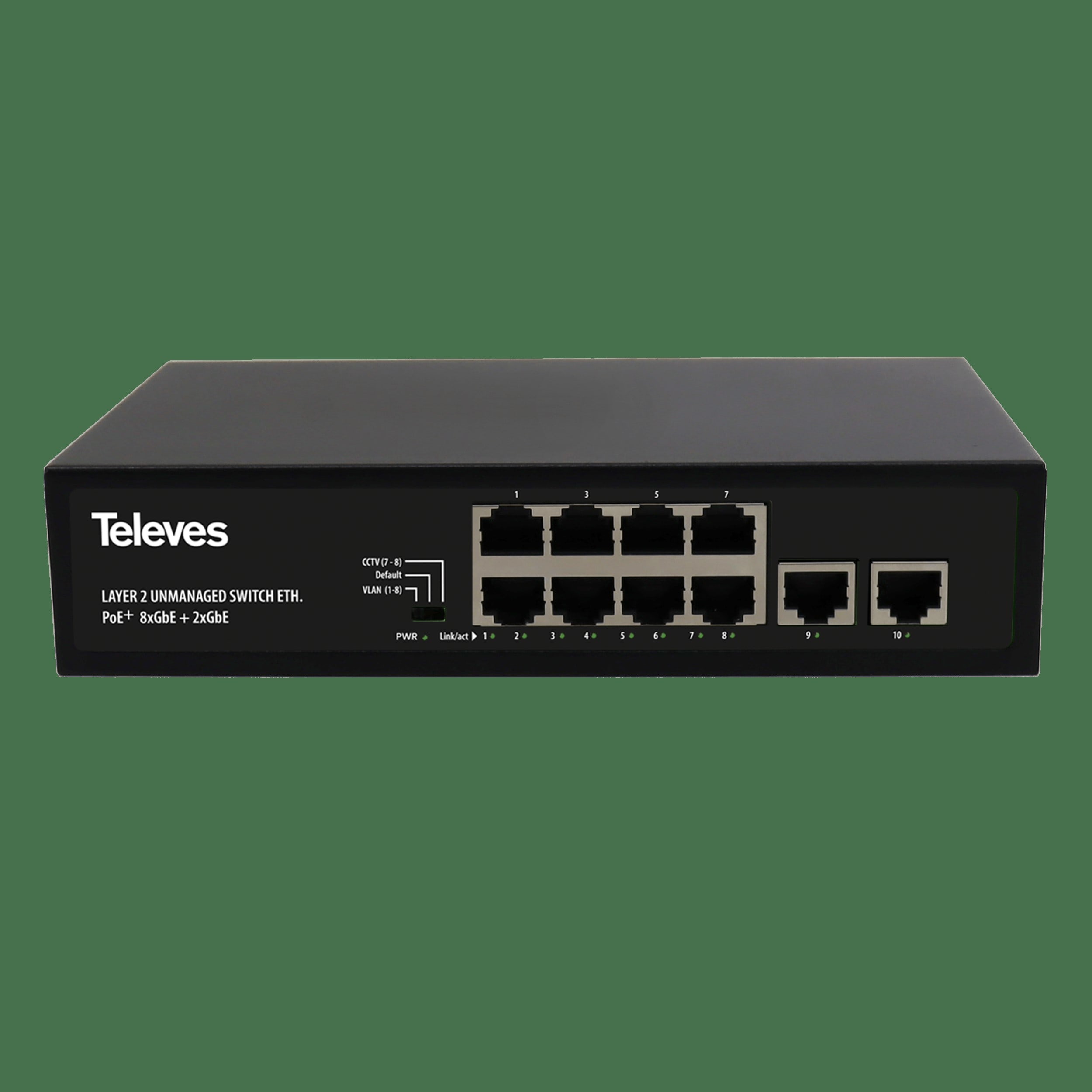 TELEVES ITALIA SRL - TVV768112 SW.ETH.L2 NON GEST:8XGBE(POE+.110W)+2XGB