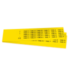 GRAFOPLAST SRL - GRAEVO41027Y TARGHETTA PVC ADES GIALLO 27X10MM 630PZ