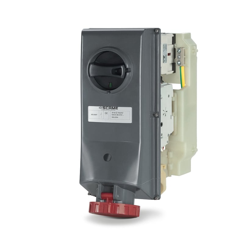 SCAME PARRE SPA - SCA402.6387 PRESA INTERBL. 3P+N+T IP66/IP67 63A 6H