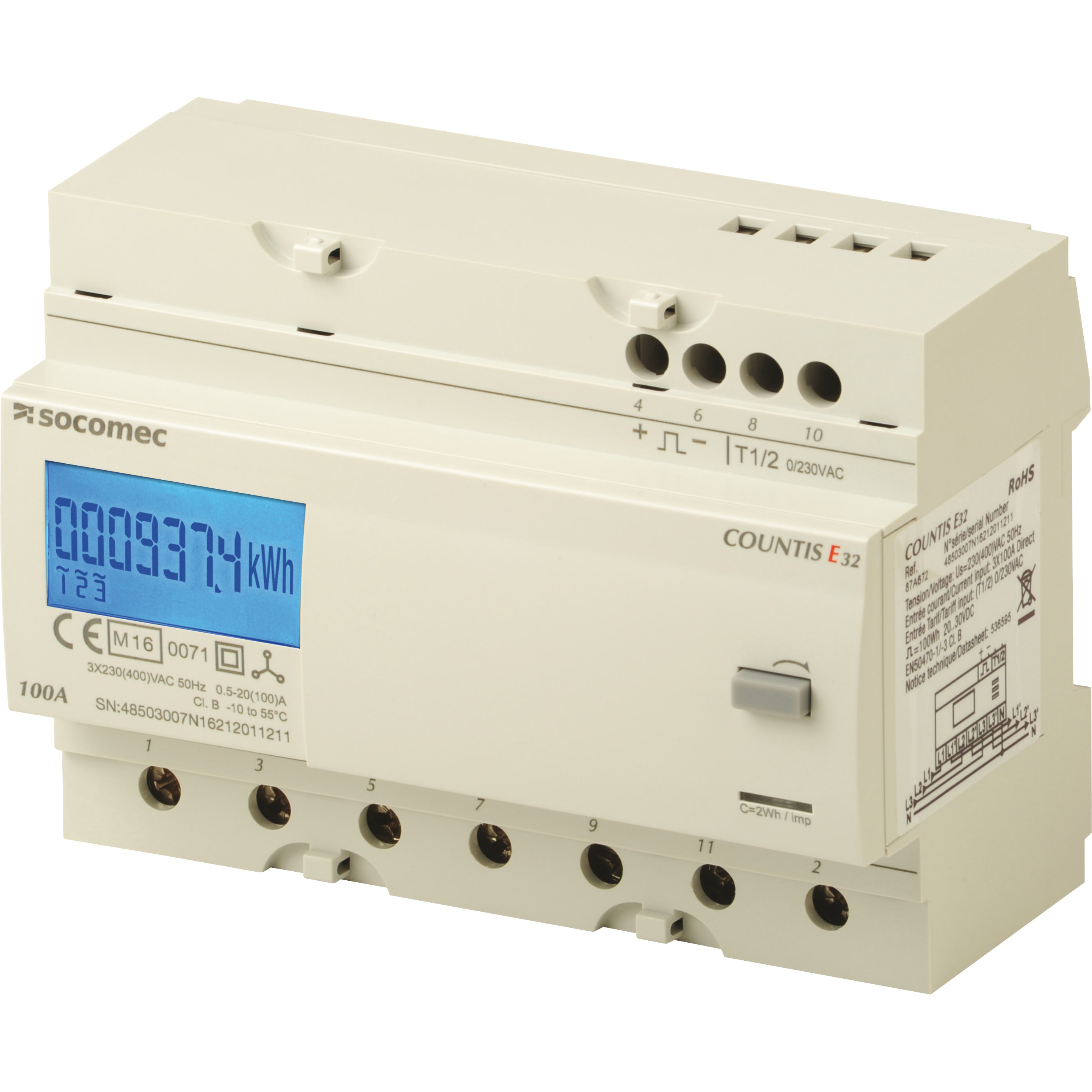 SOCOMEC - SOC48503007 COUNTIS E32 TRIFASE 100A 400VAC DOPPIA T