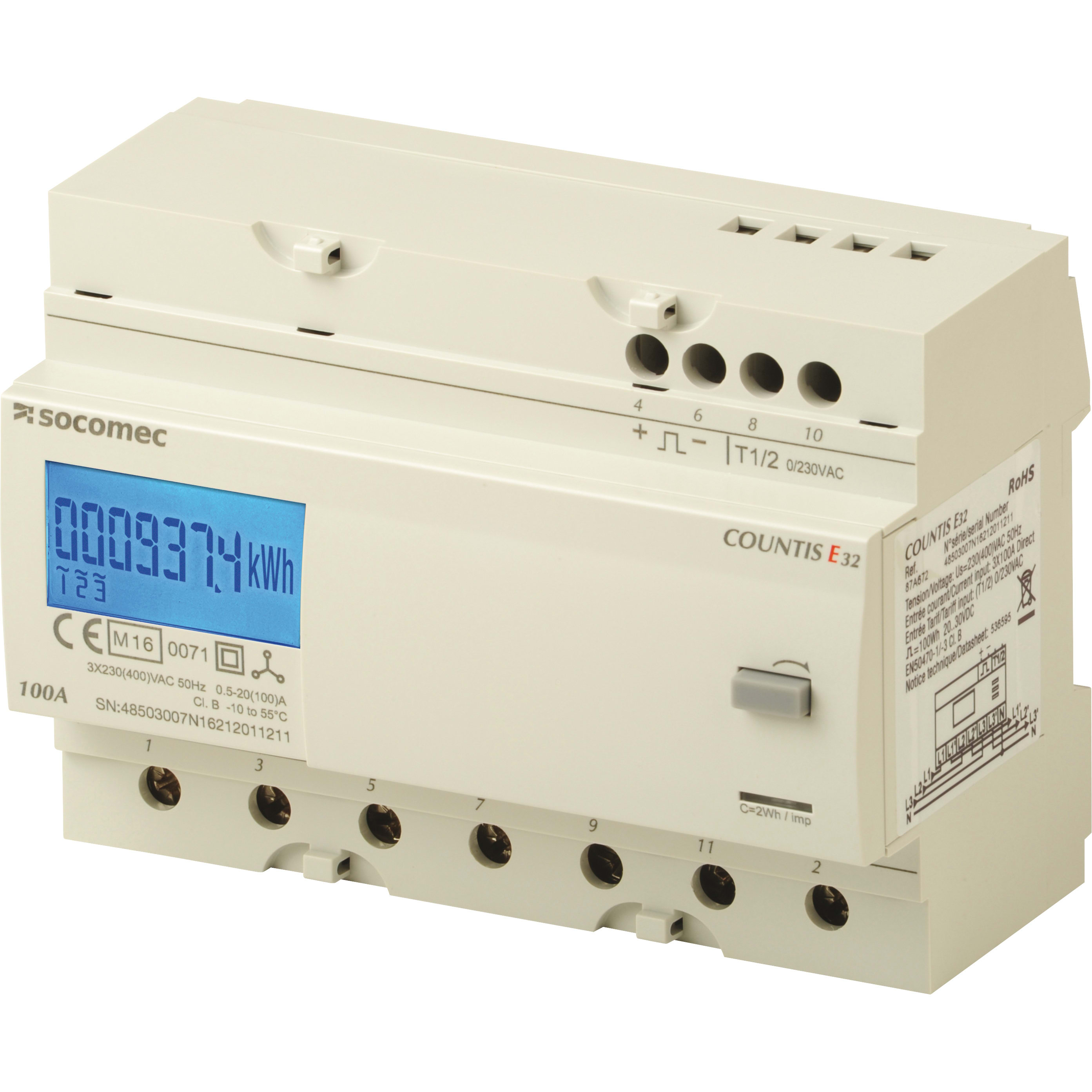 SOCOMEC - SOC48503007 COUNTIS E32 TRIFASE 100A 400VAC DOPPIA T