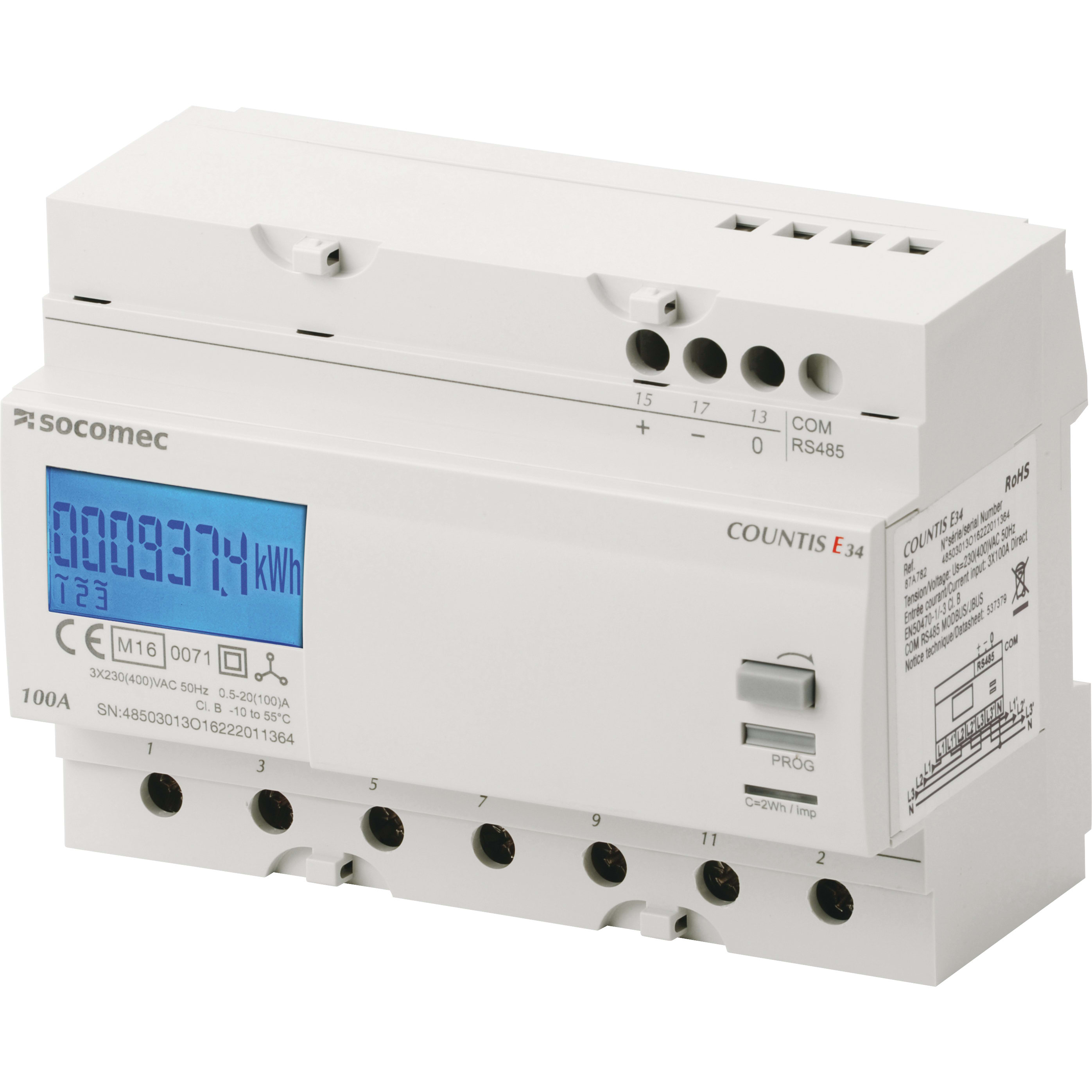 SOCOMEC - SOC48503013 COUNTIS E34 TRIFASE 100A 400VAC CON COMU