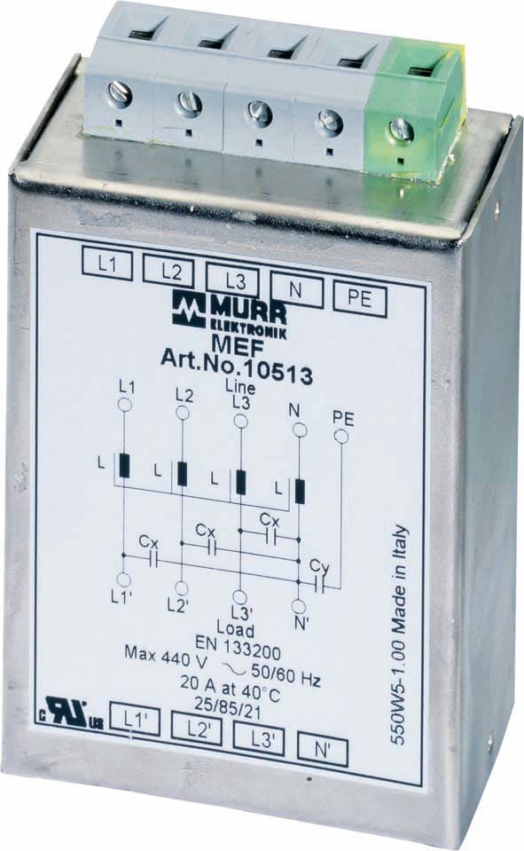 MURRELEKTRONIK SRL - MUE10513 MEF FILTRO EMC TRIF.1 LIVELLO CON NEUTRO