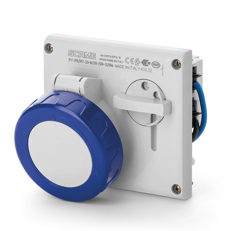 SCAME PARRE SPA - SCA405.1683 PRESA INCASSO OMNIA 2P+T 16A  6H IP67