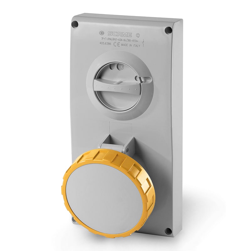 SCAME PARRE SPA - SCA405.6372 PRESA INCASSO OMNIA 63A 3P+T 4H IP67