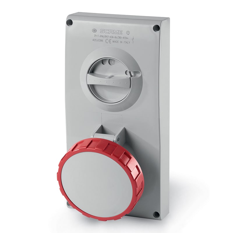 SCAME PARRE SPA - SCA405.63875 PRESA INCASSO OMNIA 63A 3P+N 11H IP67
