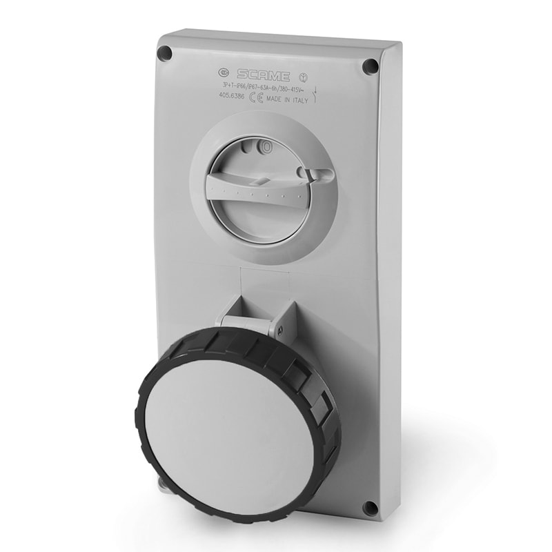 SCAME PARRE SPA - SCA405.63866 PRESA INCASSO OMNIA 63A 3P+T 7H IP67