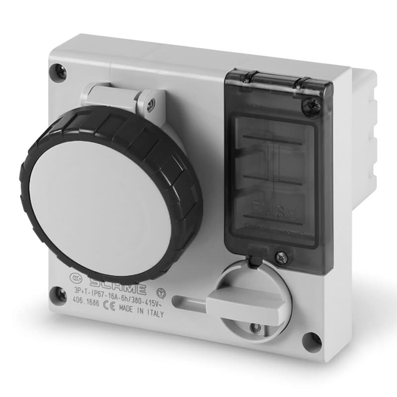 SCAME PARRE SPA - SCA406.16866 PRESA INC.OMNIA C/FUS.3P+T 16A 7H IP67