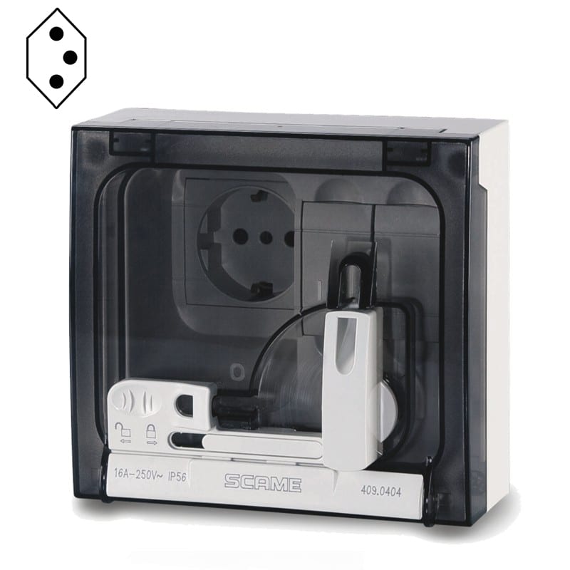SCAME PARRE SPA - SCA409.0417 PRESA OMNIAPLUS SVIZZERA S/PROTEZ.