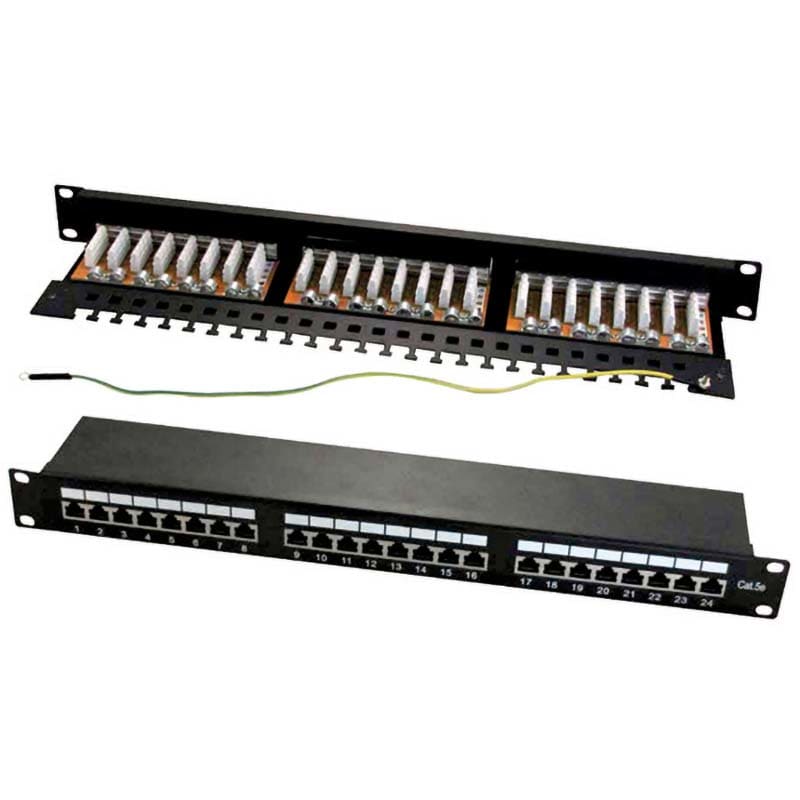 ELCART DISTRIBUTION - ERT404865400 PANNELLO PATCH 24 POSTI RJ45 NERO
