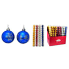 GIOCOPLAST NATALE SP - GCP41010286 TUBO 10 SFERE, 2 DECORI, D.60, IN PALBOX