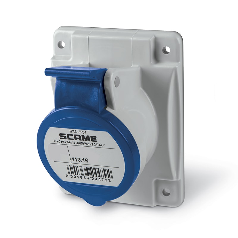 SCAME PARRE SPA - SCA413.1663F PRESA INCASSO 2P+T IP44 16A 6H 200-250V
